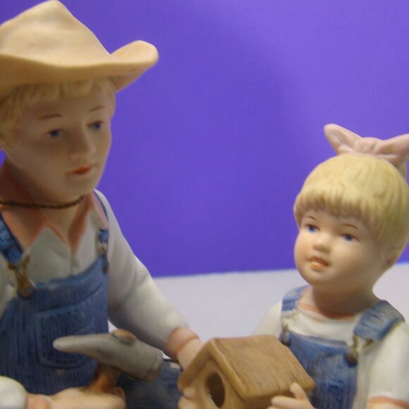 VTG Home Interiors Homco Denim Days Debbie's Dad Figurine with Tag #1515 - Picture 15 of 16